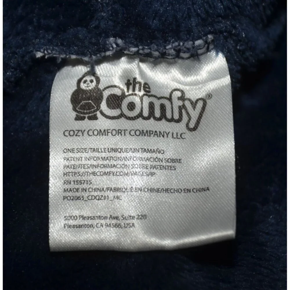 The Comfy Original Quarter-Zip Wearable Blanket Navy Blue One Size SO Soft Cozy